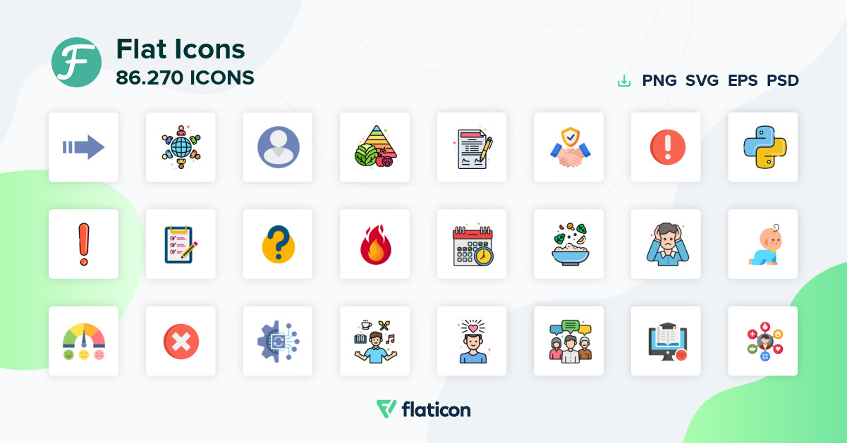 Free Vector  Flat icon set