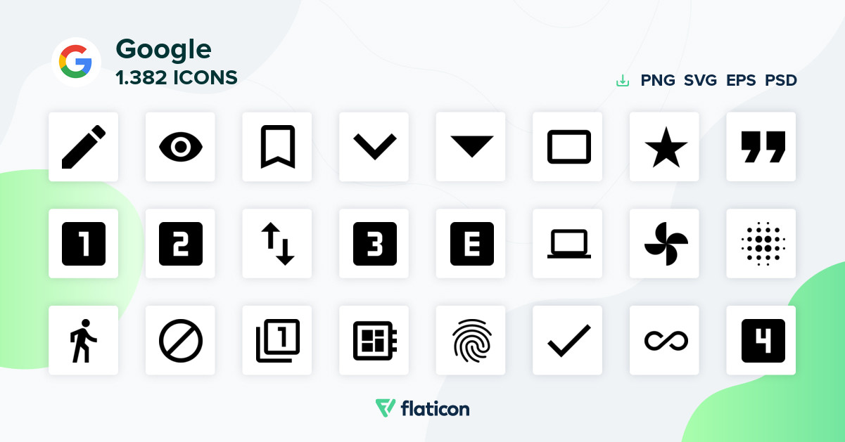 Free icons designed by Google