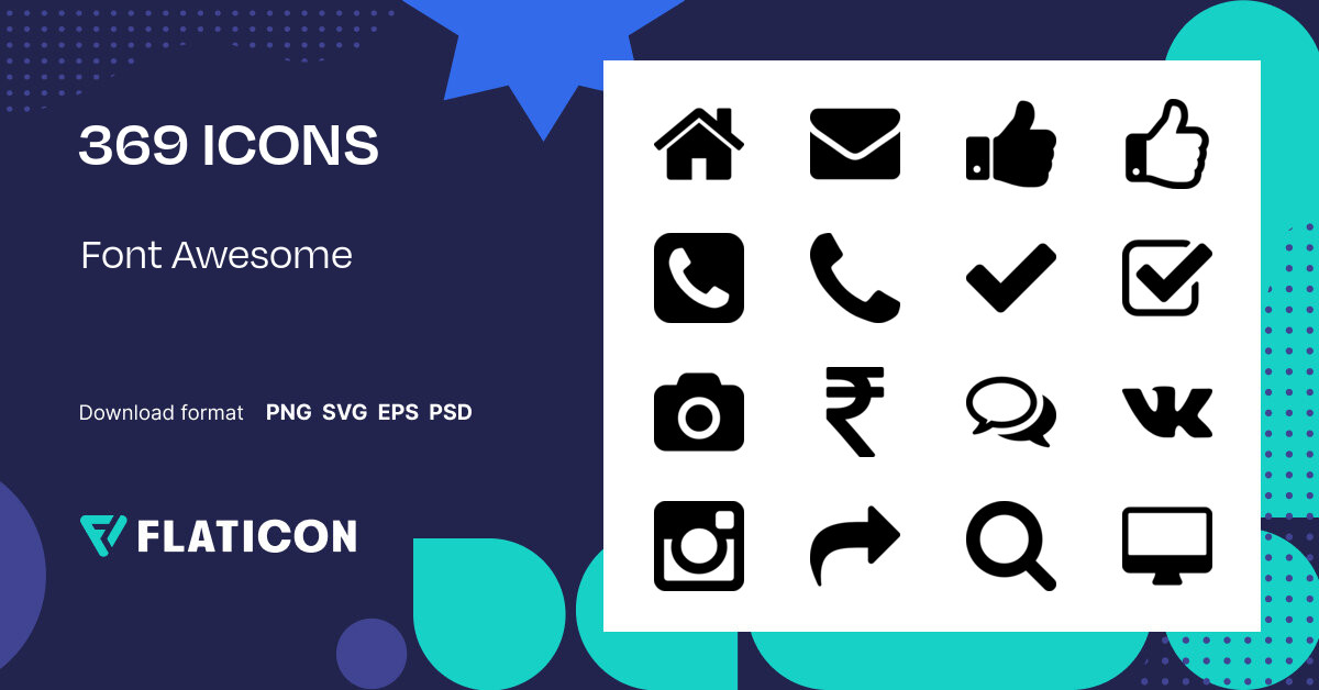 Font Awesome Icon Pack | Fill | +365 .Svg Icons