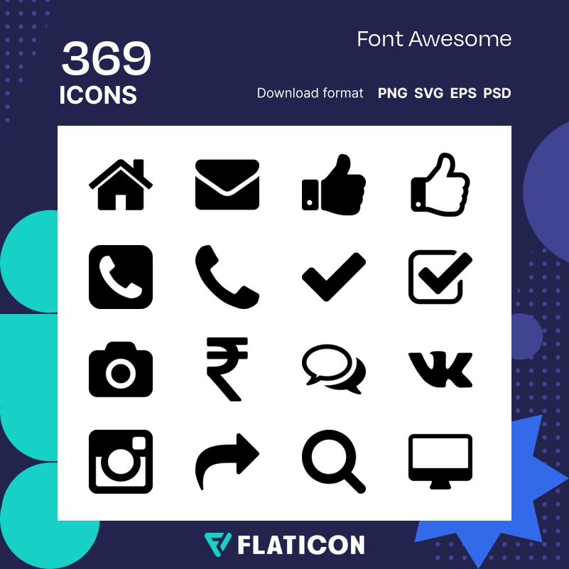 Font Awesome Icon Pack | Fill | +365 .SVG Icons