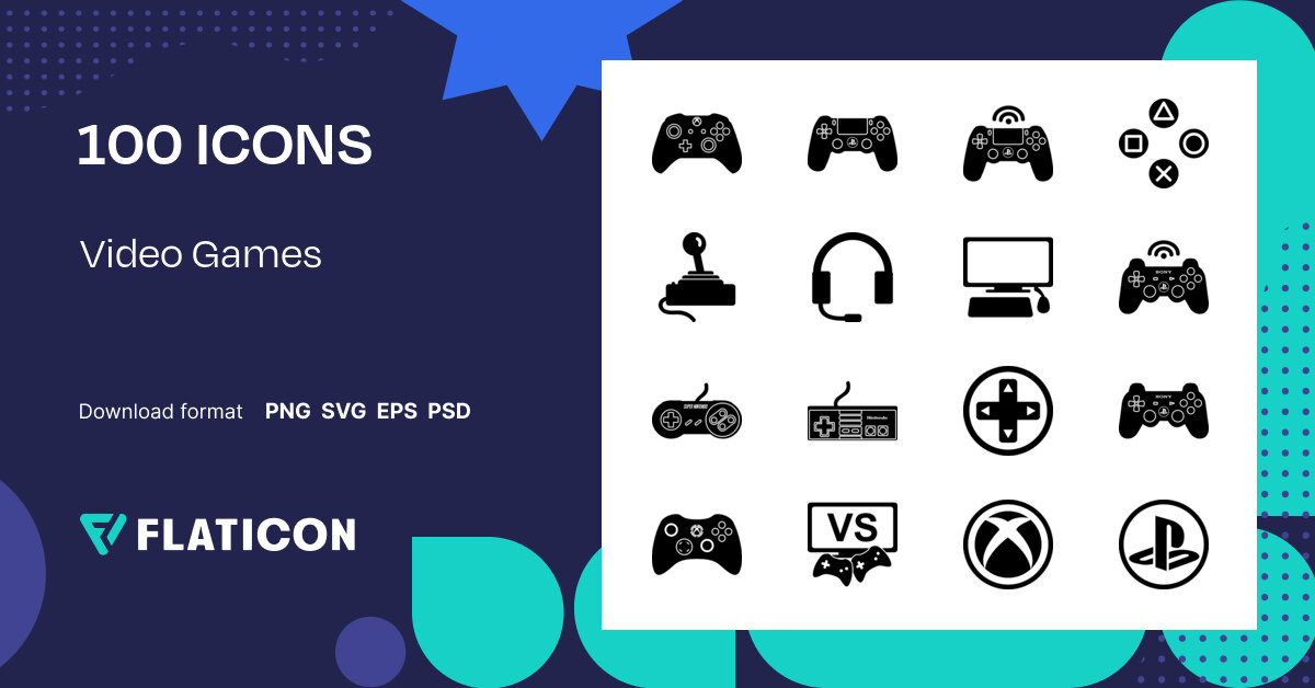 Set of video game icons Royalty Free Vector Image