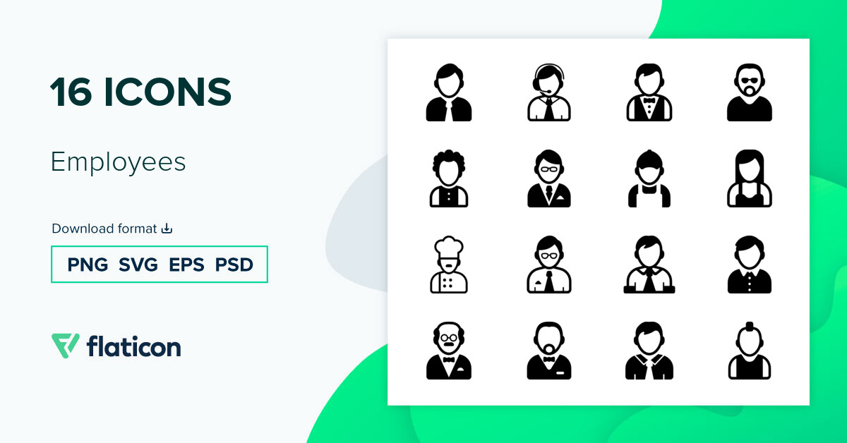 Employees Icon Pack Filled 16 .SVG Icons