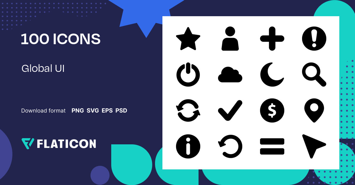 Global UI Icon Pack | 100 .SVG Icons