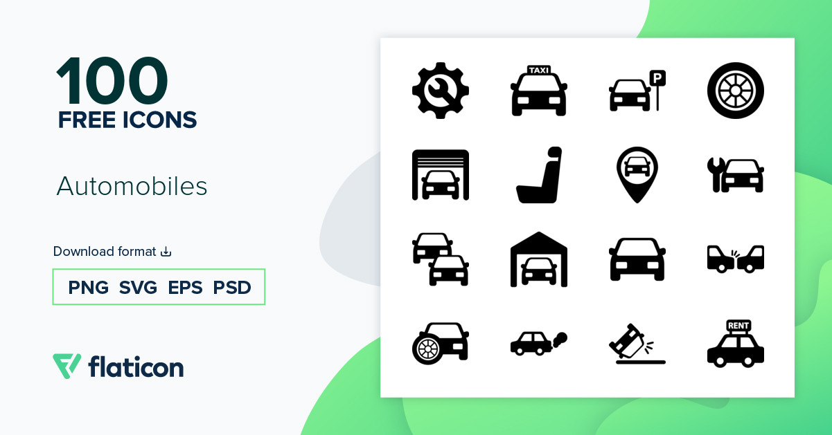 Automobiles Icon Pack | 100 .SVG Icons