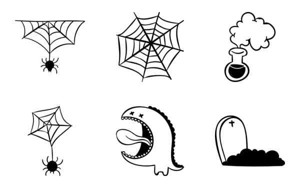 handmade halloween icons