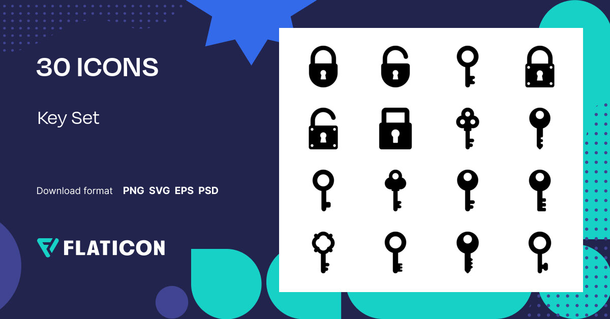 Key Set Icon Pack | 30 .SVG Icons