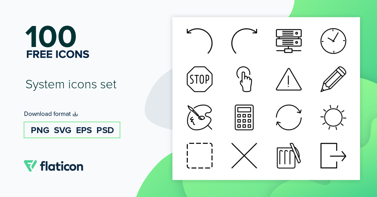 System icons set Icon Pack | Light Rounded | 100 .SVG Icons