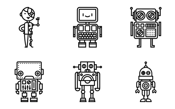 robot pictograms