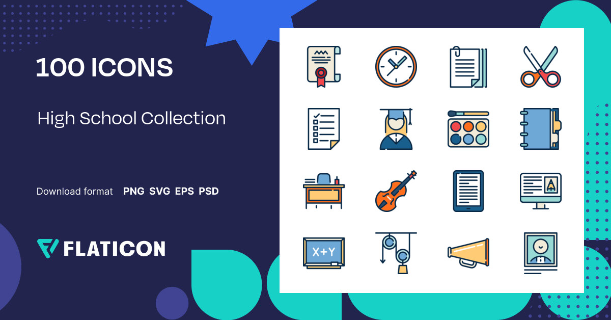 high-school-collection-icon-pack-lineal-color-100-svg-icons