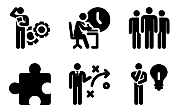 work productivity human pictograms