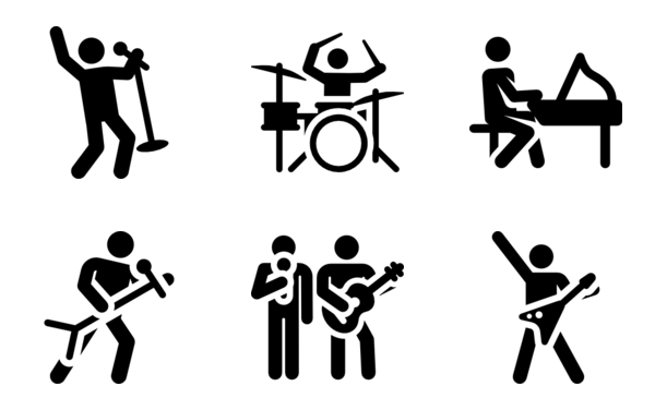 musician human pictograms