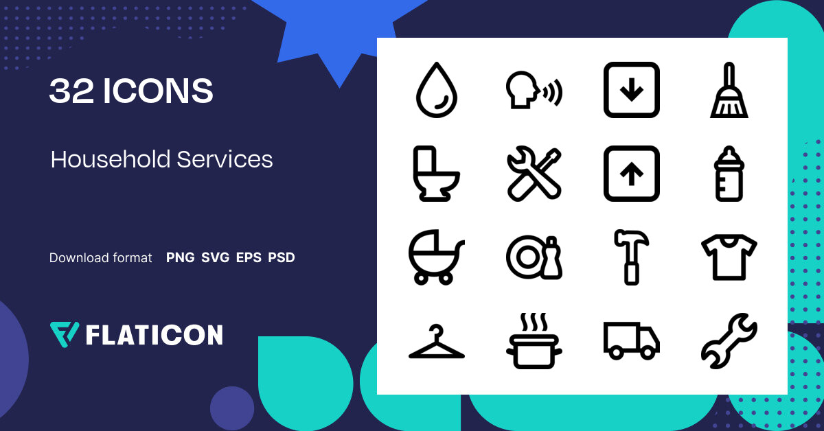 household-services-icon-pack-lineal-32-svg-icons