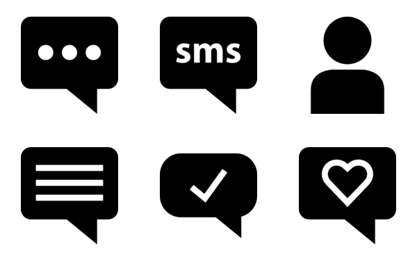 sms text messaging glyph