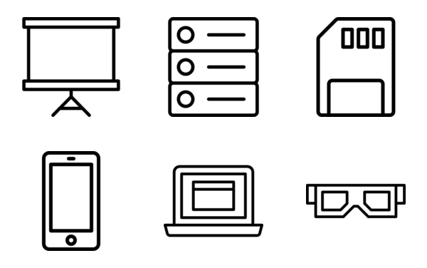 technology icon set