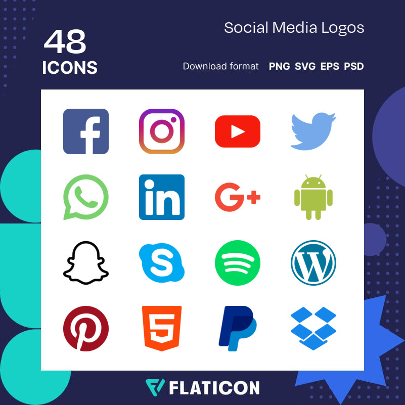 Social Media Logos Icons Silhouette Set, Social Icons, Media Icons,  Silhouette Icons PNG and Vector with Transparent Background for Free  Download