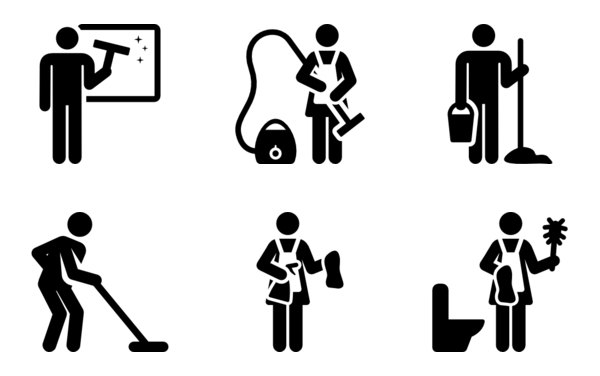 house cleaning pictograms house cleaning pictograms