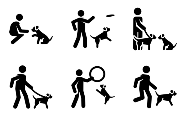 Dog training pictograms