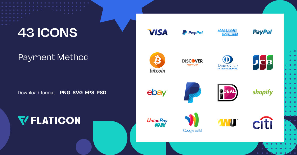 20 Free Payment Method & Credit Card Icon Sets
