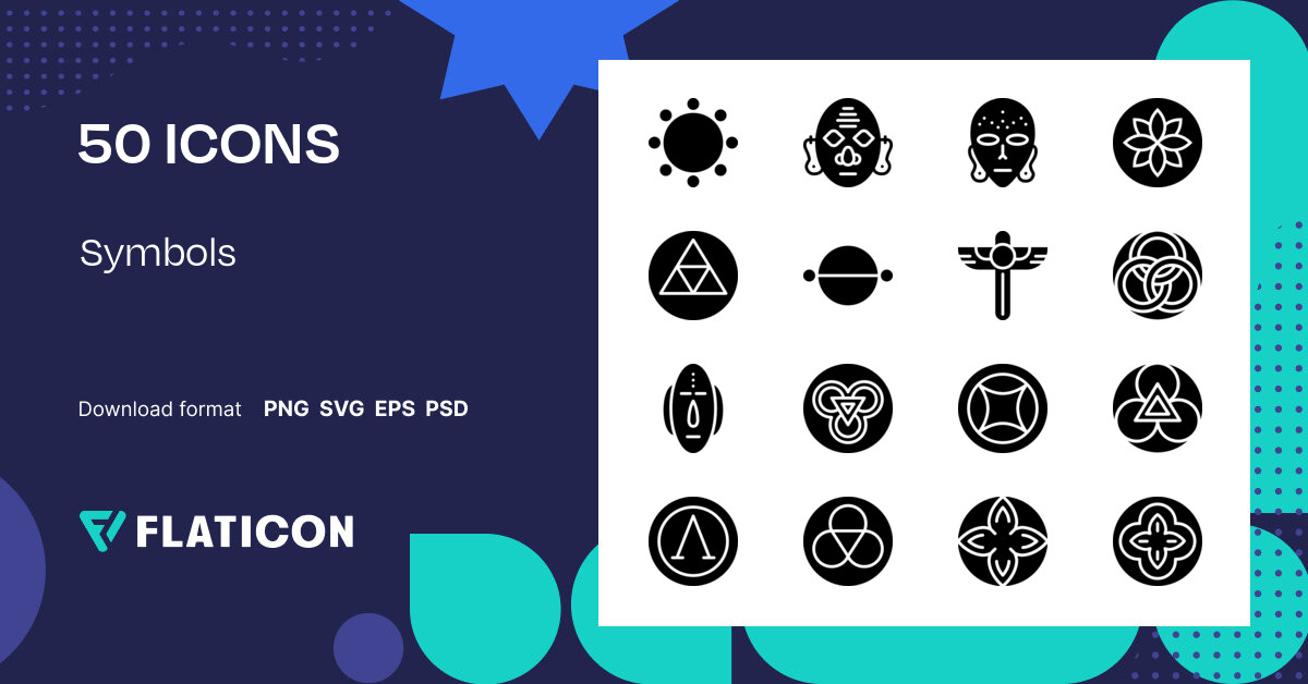 Symbols Icon Pack | Fill | 50 .SVG Icons