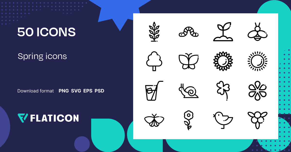 Spring icons Icon Pack | Lineal | 50 .SVG Icons
