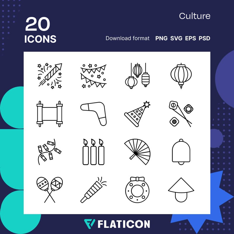 Culture Icon Pack, Lineal