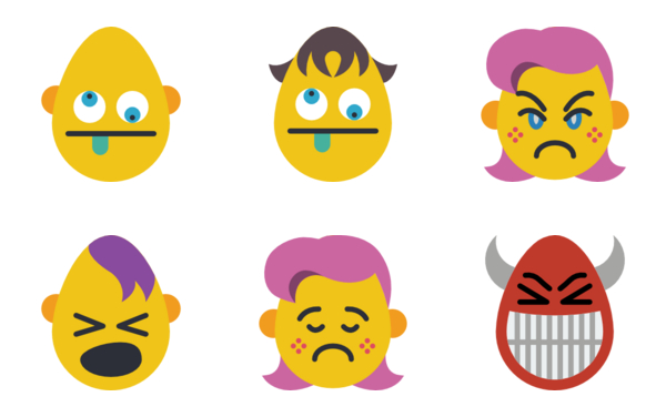 Emojis Icon Pack | Flat | 100 .SVG Icons