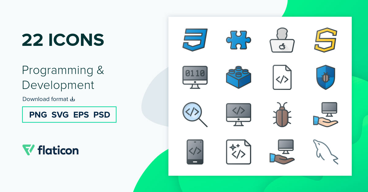 Programming & Development Icon Pack | 22 .SVG Icons