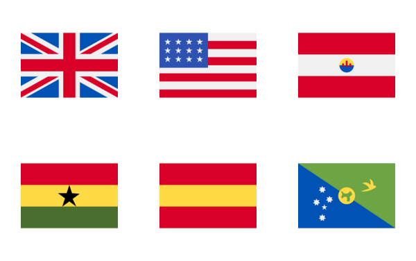 Rectangular country simple flags