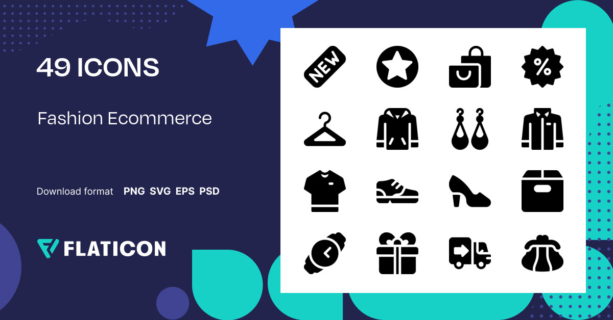 Fashion Ecommerce Icon Pack | Filled | 49 .SVG Icons