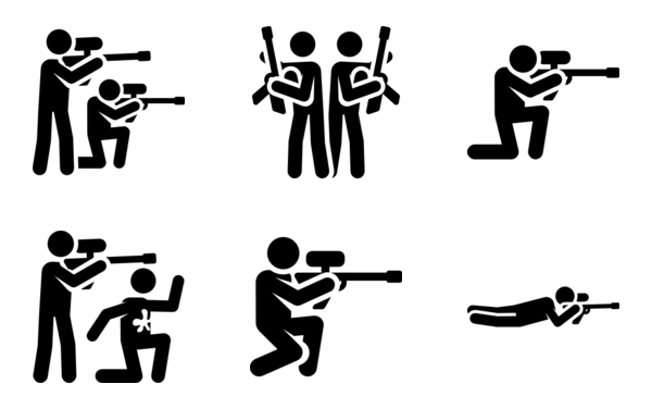 paintball pictograms