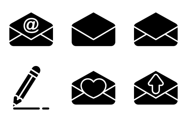 Pack de iconos Mail | Fill | 16 Iconos .SVG