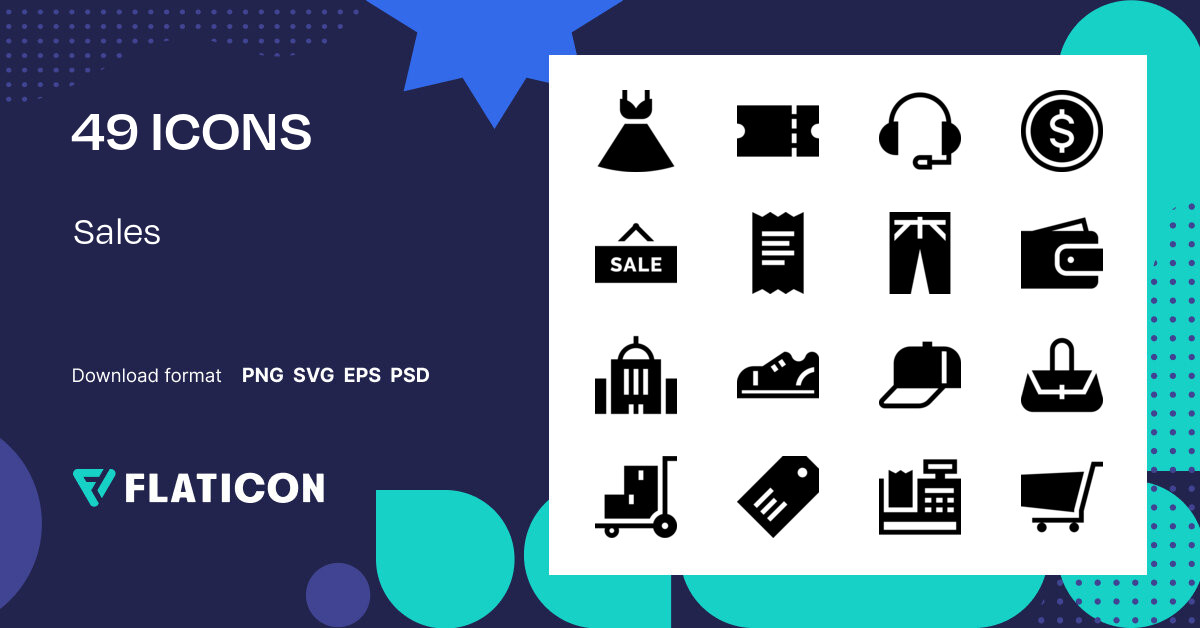 Sales Icon Pack | Filled | 49 .SVG Icons