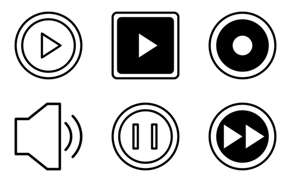 music player icons