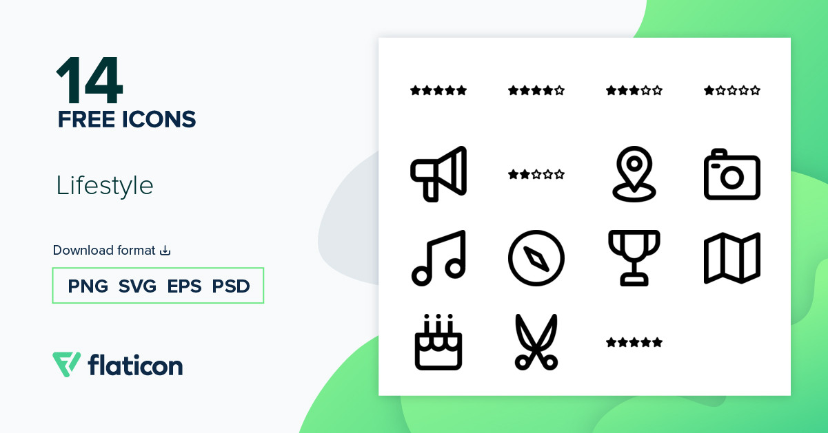 Pack de iconos Lifestyle | Lineal | 14 Iconos .SVG