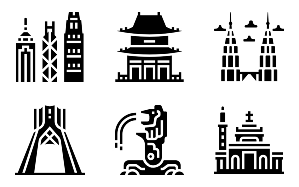 Asian Countries Landmarks