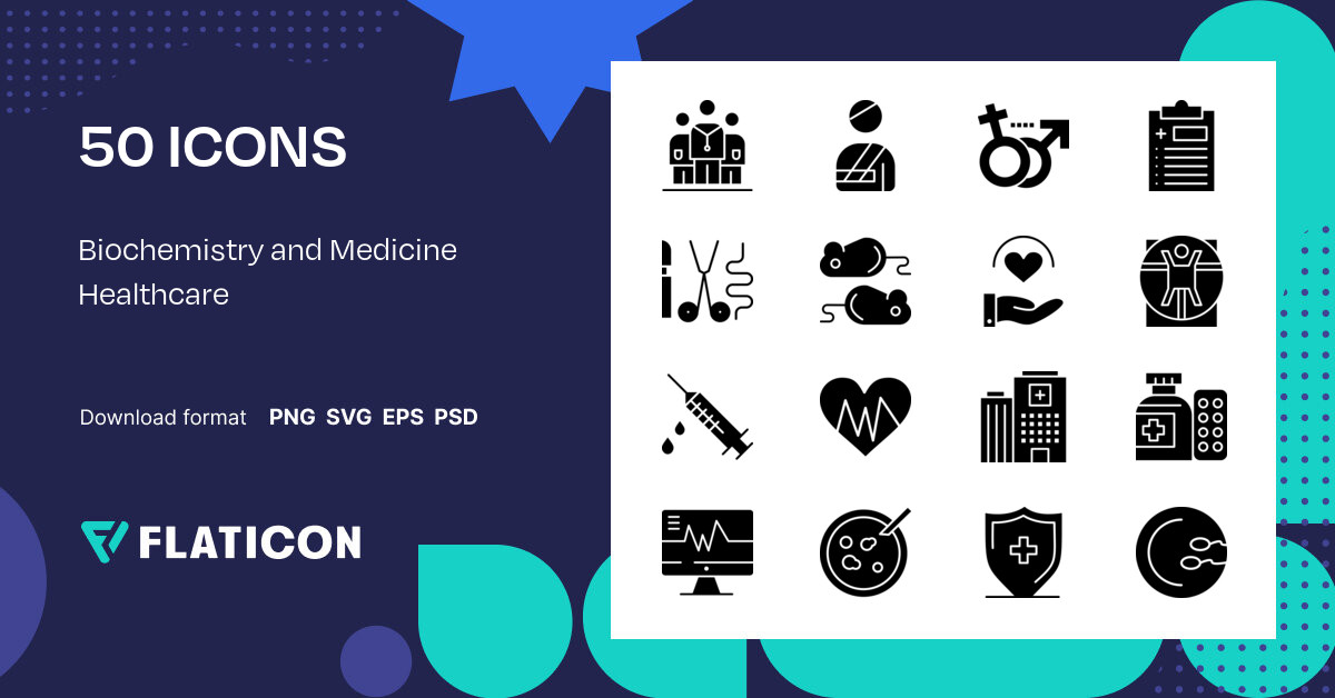 Biochemistry And Medicine Healthcare Icon Pack Solid Svg Icons