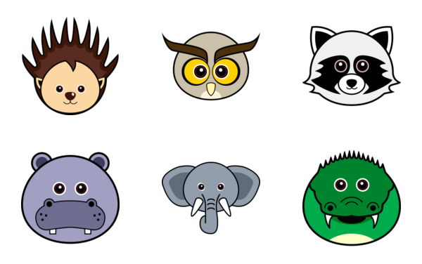 cute animals head and face cute animals head and face