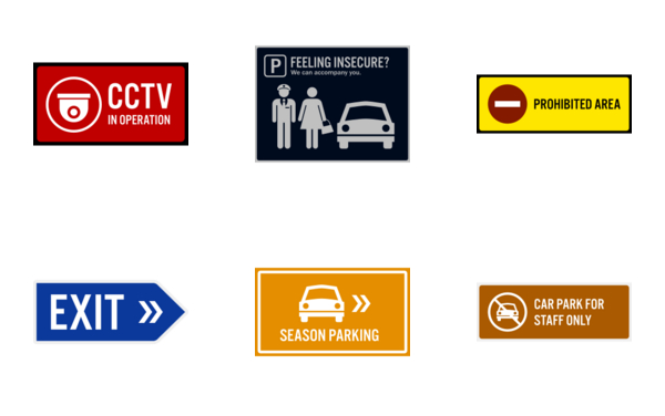 Parking signs