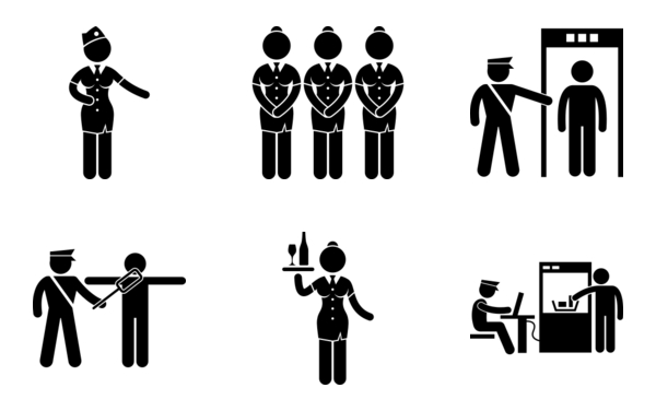 airport pilot stewardess security officer passenger airport pilot stewardess security officer passenger