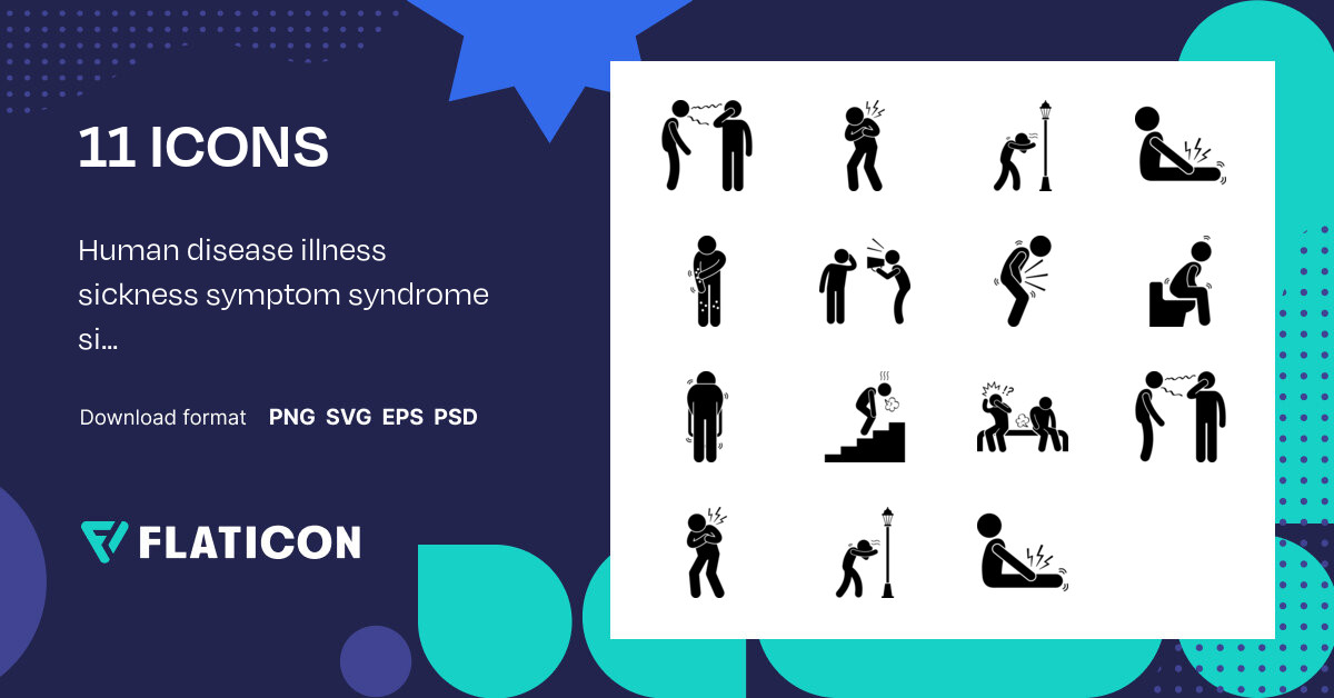 Human Disease Illness Sickness Symptom Syndrome Signs Icon Pack 11 Svg Icons