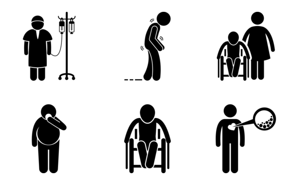 men sickness illness disease