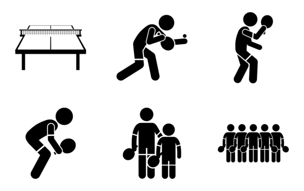 Ping pong table tennis player