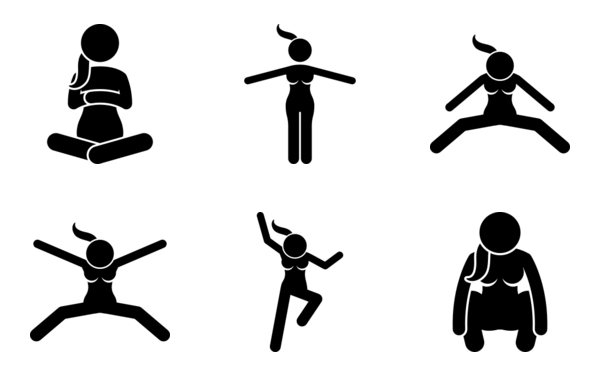woman jumping actions and sitting postures woman jumping actions and sitting postures