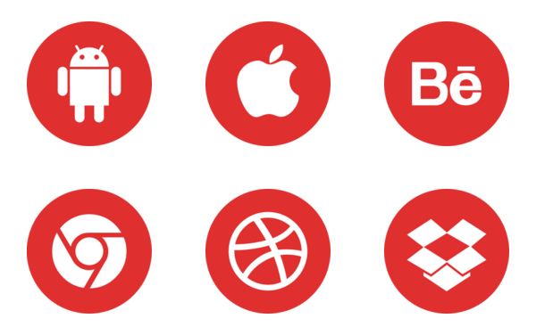 Free round stitches social media icons