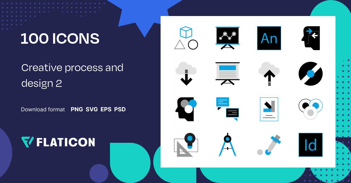 Creative process and design 2 Icon Pack | 100 .SVG Icons