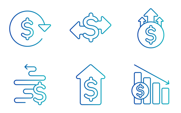 dolar currency gradient colors