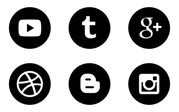 Free round social media icons Free round social media icons