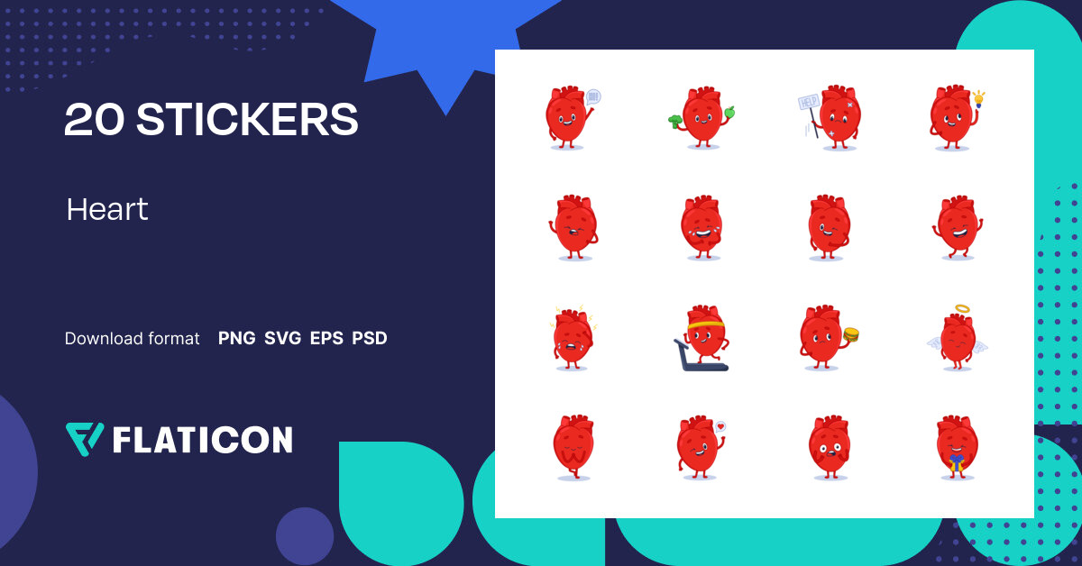 Pack Of Free Heart Stickers (svg, Png) 