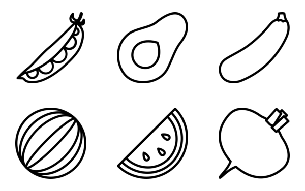 Fruitsnvegetables 128 black