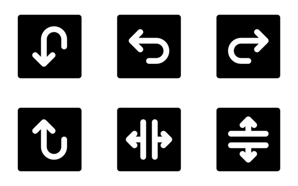 arrow square glyph